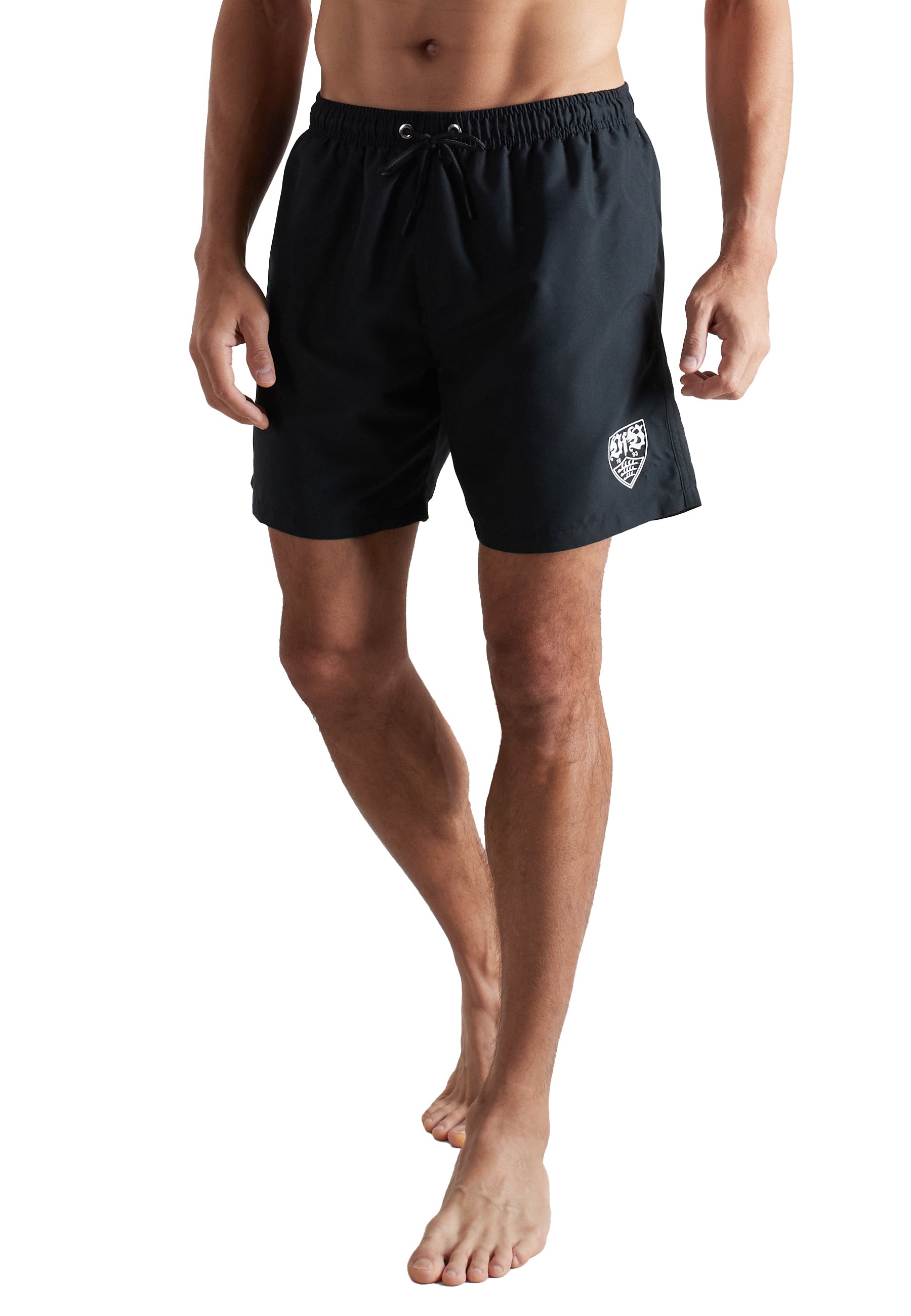 VfB Herren Badeshorts schwarz uni