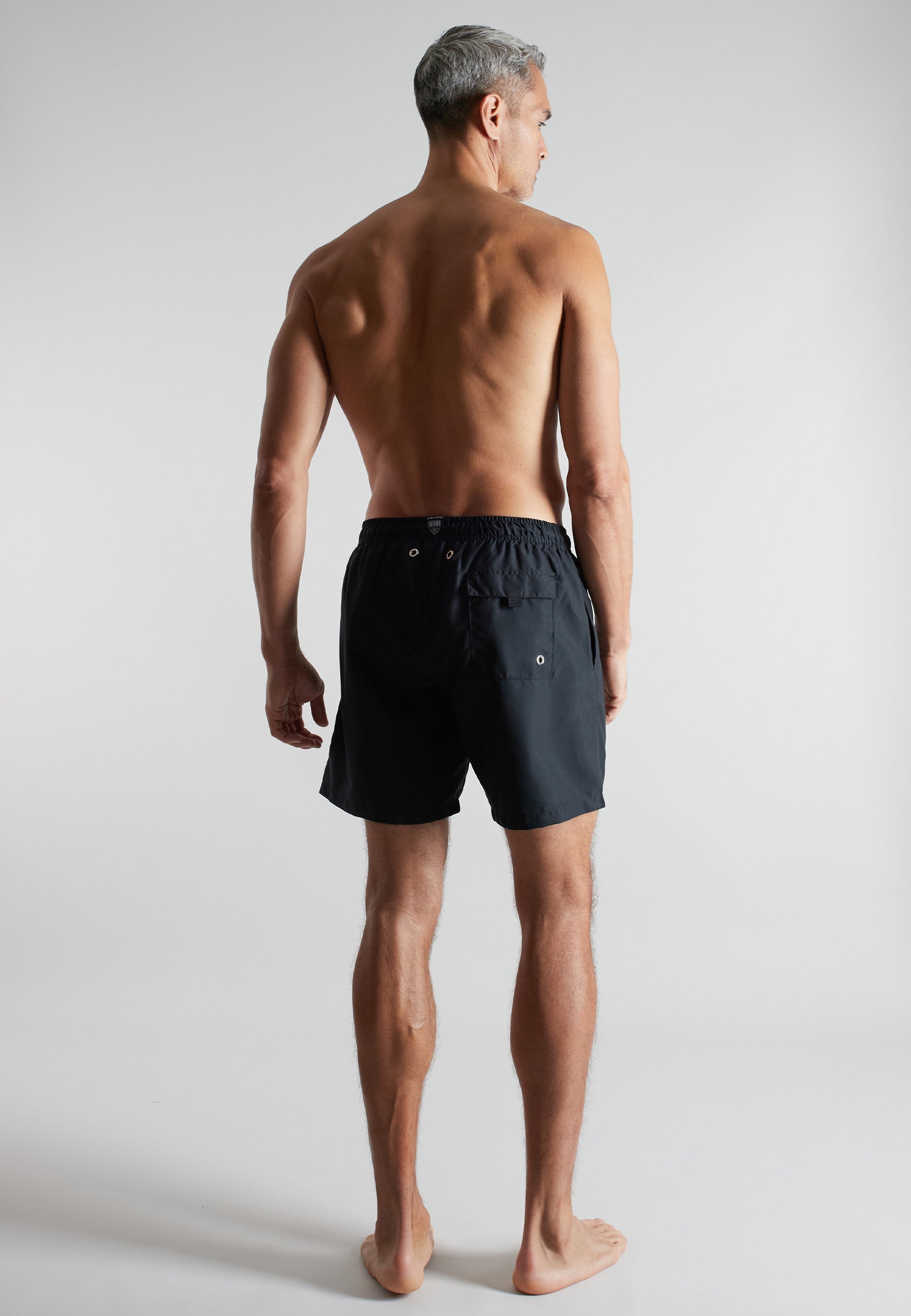 VfB men's swimming shorts black plain
