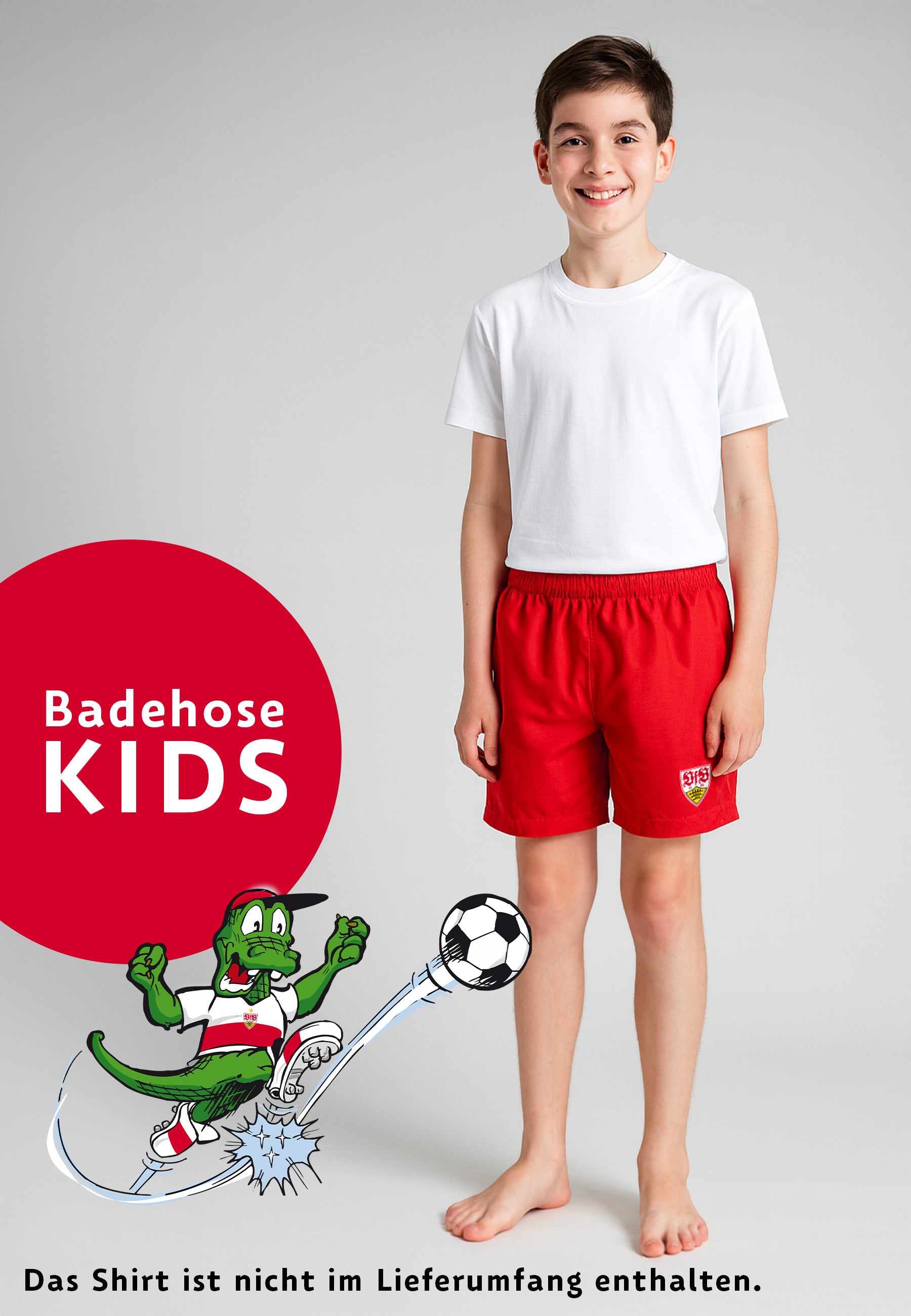 VfB Jungen Badeshorts rot
