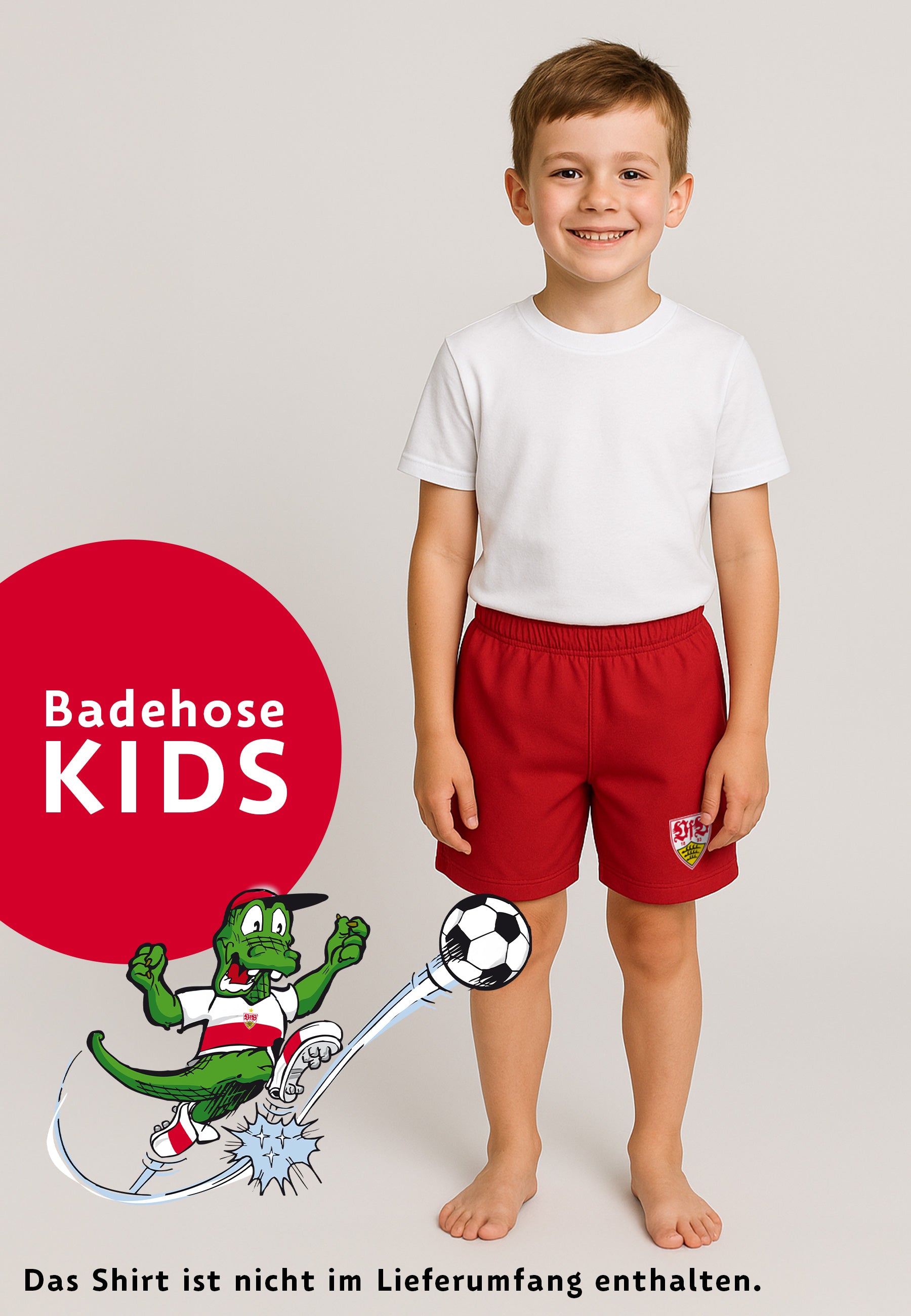 VfB Jungen Badeshorts rot