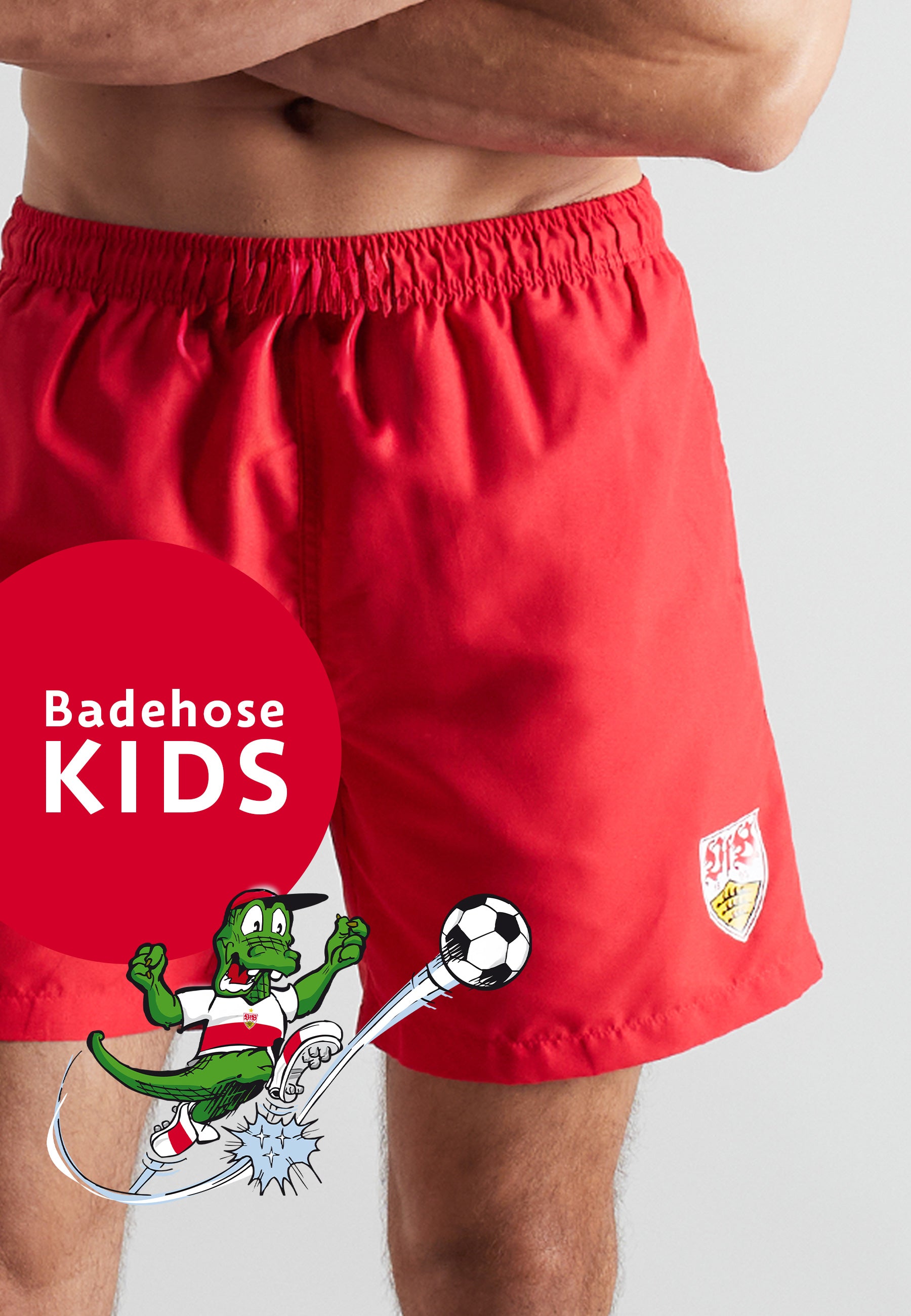 VfB Jungen Badeshorts rot