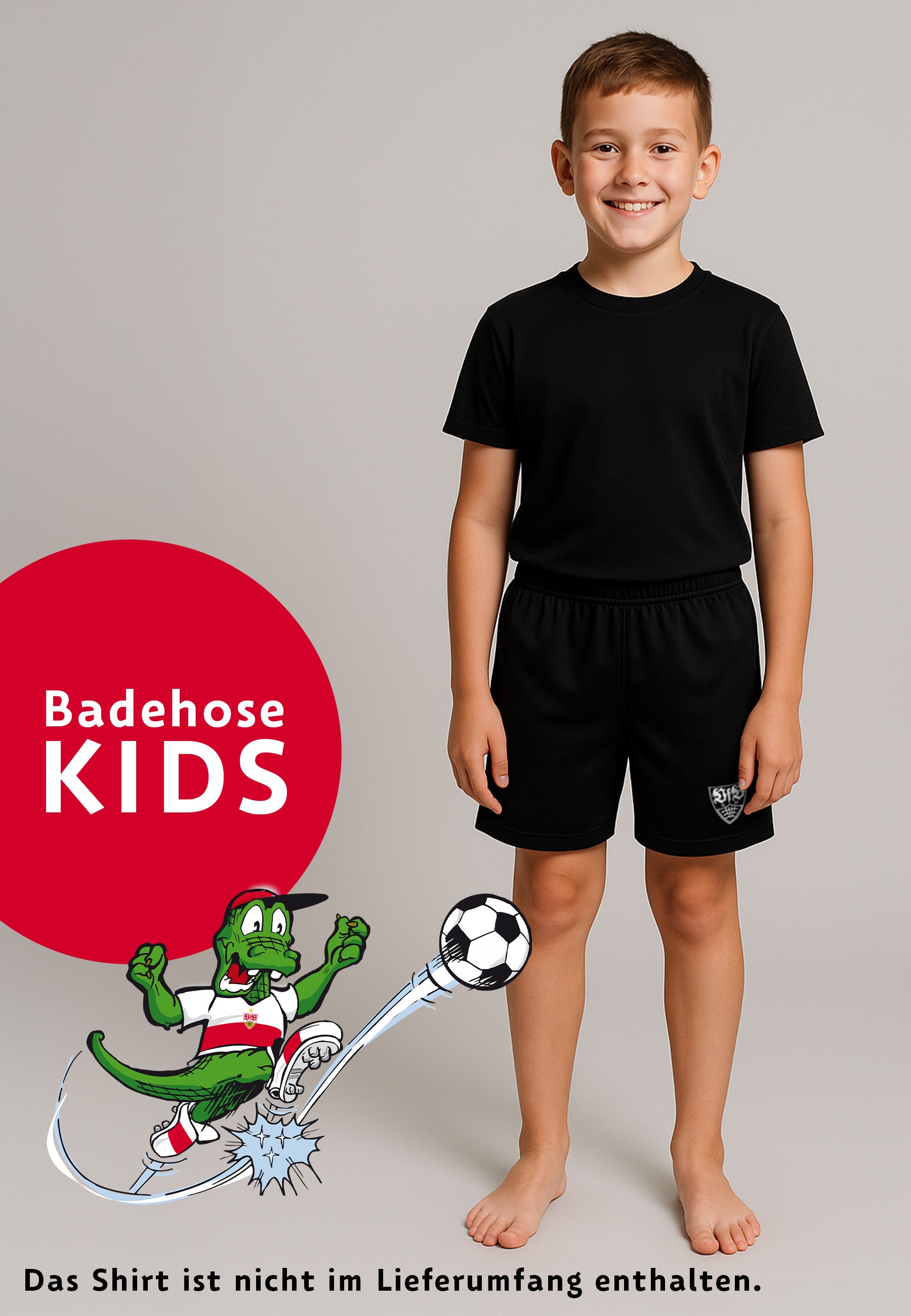 VfB boys' swim shorts, black
