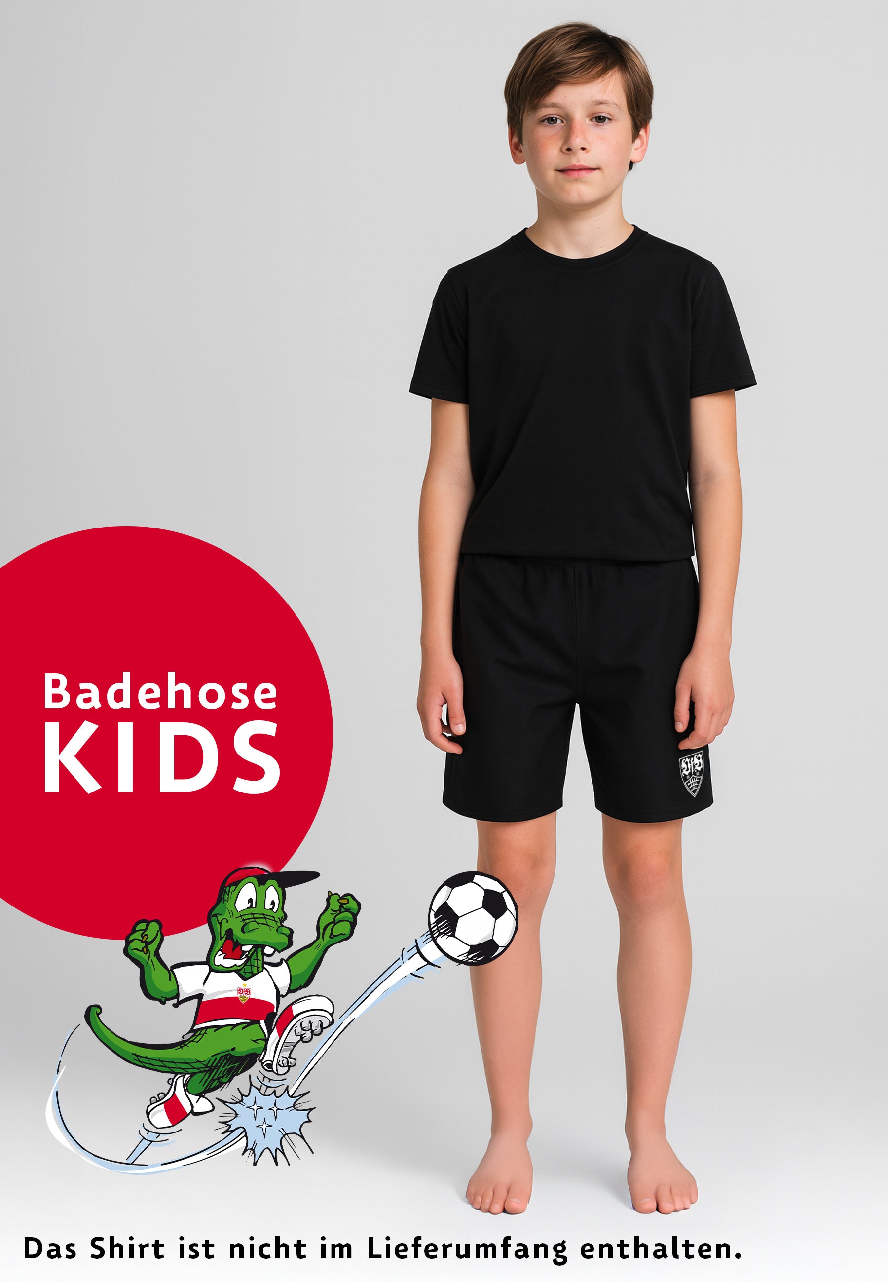 VfB boys' swim shorts, black