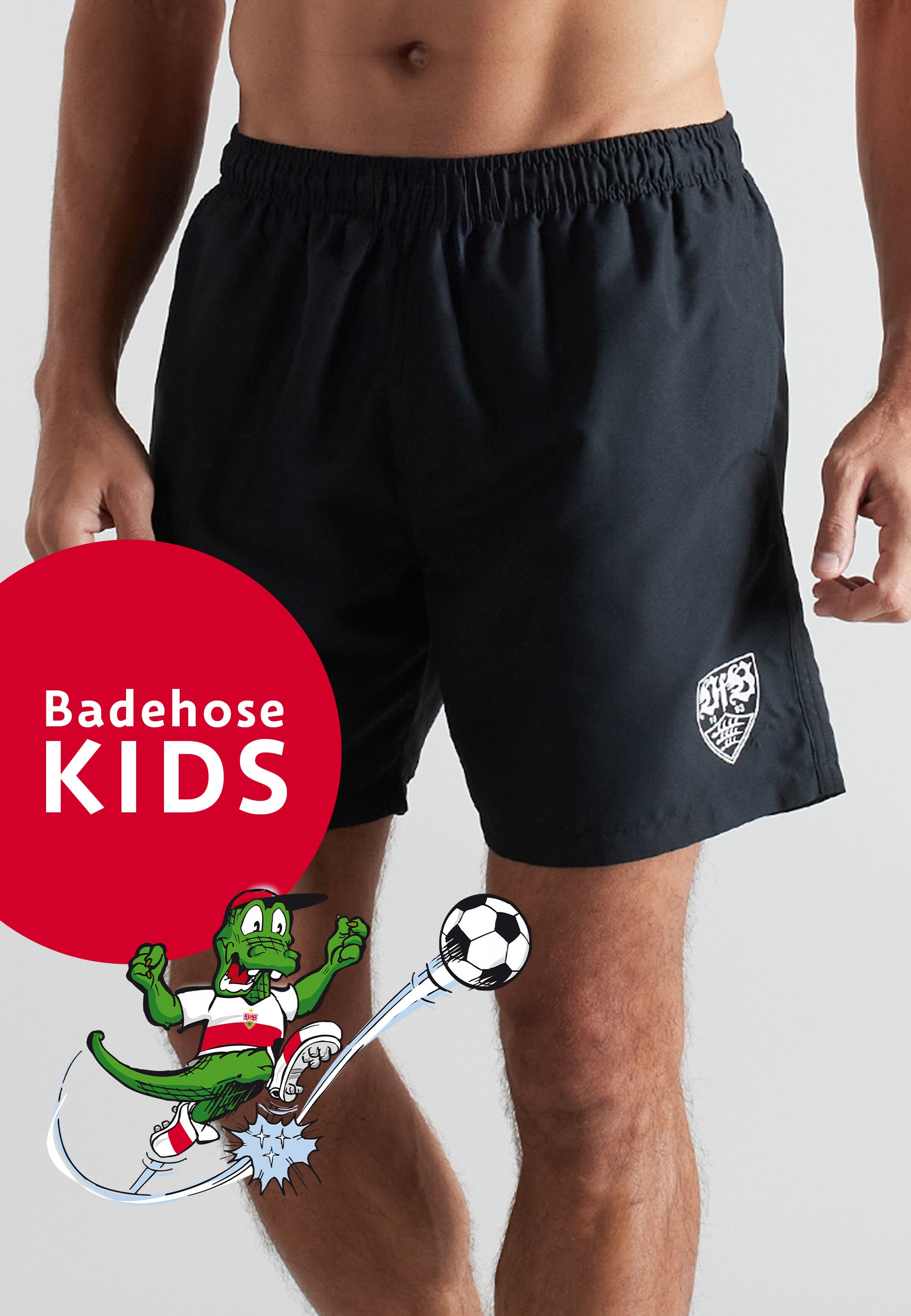 VfB boys' swim shorts, black